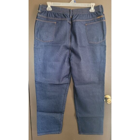 Lady Maverick Women's Elastic Waist Dark Blue Wash Jeans Size 20 1/2 USA New - Picture 3 of 5